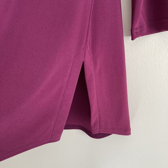 Sympli Womens Tunic Top Size 12 Purple 3/4 Sleeve Round Neck Pullover Basic - Picture 6 of 9